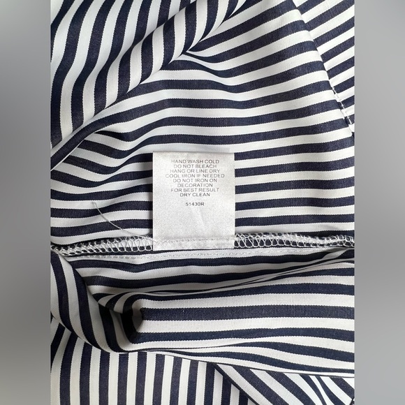 ROMEO AND JULIETTE COUTURE Navy and white stripe off shoulder mini dress size M - Picture 10 of 12